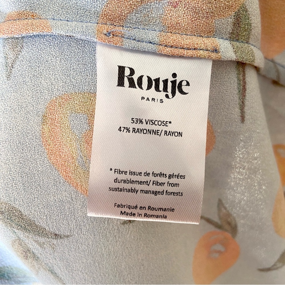 $230 Rouje Gabinette Wrap Button Dress in Clementine - Picture 10 of 10